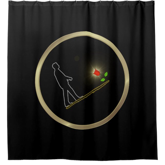 Geschenktüte Minimalkunst Duschvorhang (Vorderseite)