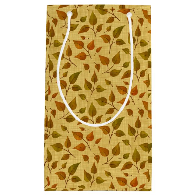 Geschenktüte mit Herbstlaub (Vorderseite)