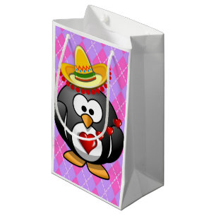 Geschenktüte Valentinstag Pinguin