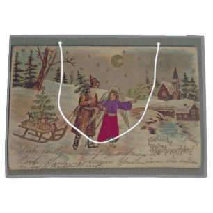 Geschenktüte VINTAGE WEIHNACHTSSZENE
