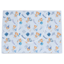 Geschenktüten Babydusche blau