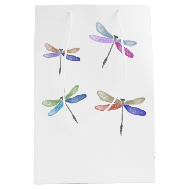 Geschenktüten | Wasserfarbe | DragonFly Mittlere Geschenktüte (Vorderseite)
