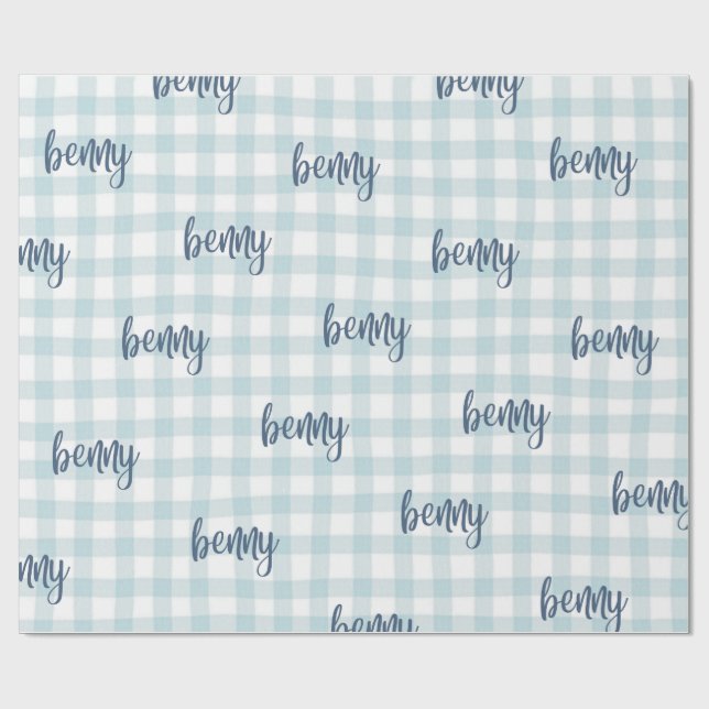 Geschenkverpackung mit eigenem Namen Geschenkpapier (Flach)