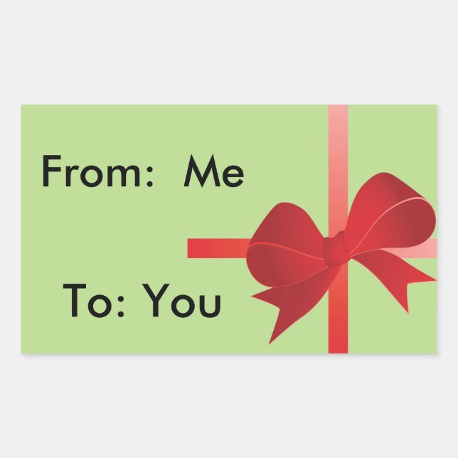 Geschenkverpackungen, die Sie anpassen können! Rechteckiger Aufkleber (Vorderseite)