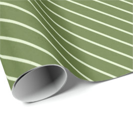 Geschenkwrake "Earthy Olive and Cream Diagonal Str Geschenkpapier
