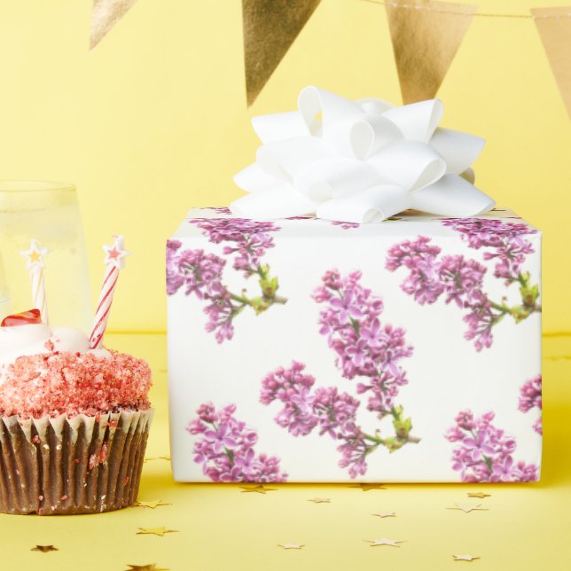 Geschenkwrap - Lilac-Blüten Geschenkpapier (Geburtstagsparty)