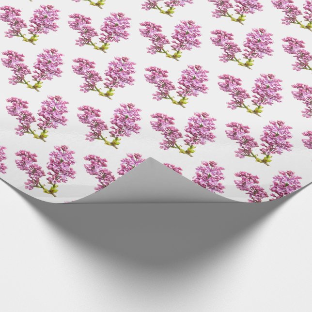 Geschenkwrap - Lilac-Blüten Geschenkpapier (Ecke)