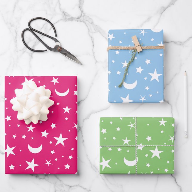 Geschenkwrap - nächtlicher Himmel Geschenkpapier Set (Vorderseite)