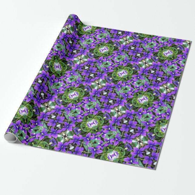 Geschenkwrap Roll Woodland Violets Geschenkpapier (Ungerollt)