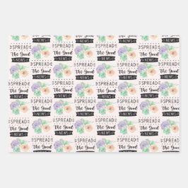 Geschenkwrap Set von 3 Aquarellwein Weihnachtsvari Geschenkpapier Set