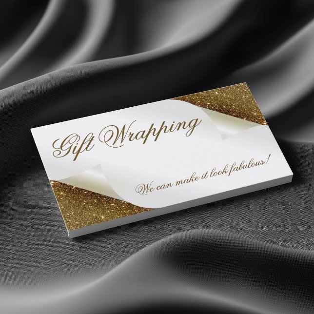Geschenkwrapping Boutique Souvenir Shop Gold Glitz Visitenkarte (Perfect for business)