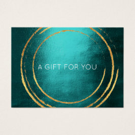 Geschenkzertifikat Aquamarine goldengeometrische Z