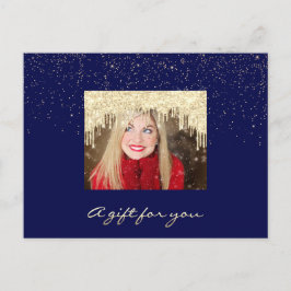 Geschenkzertifikat Golden Tropfens Holidays Blue N Postkarte