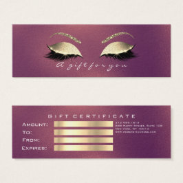 Geschenkzertifikat Kupfer-Rose Gold Lashes Makeup