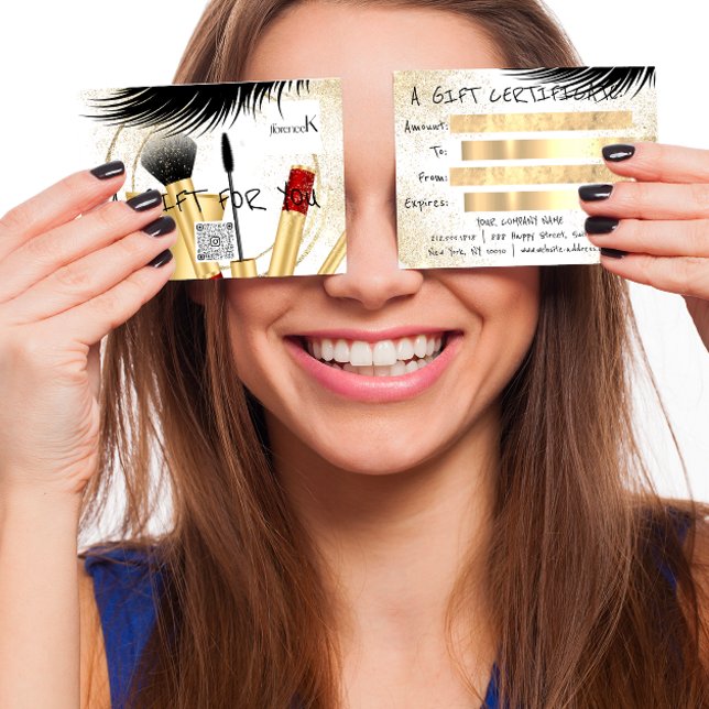 Geschenkzertifikat Lash Makeup ästhetisches LogoQR (FlorenceK: Where Beauty Meets Innovation)