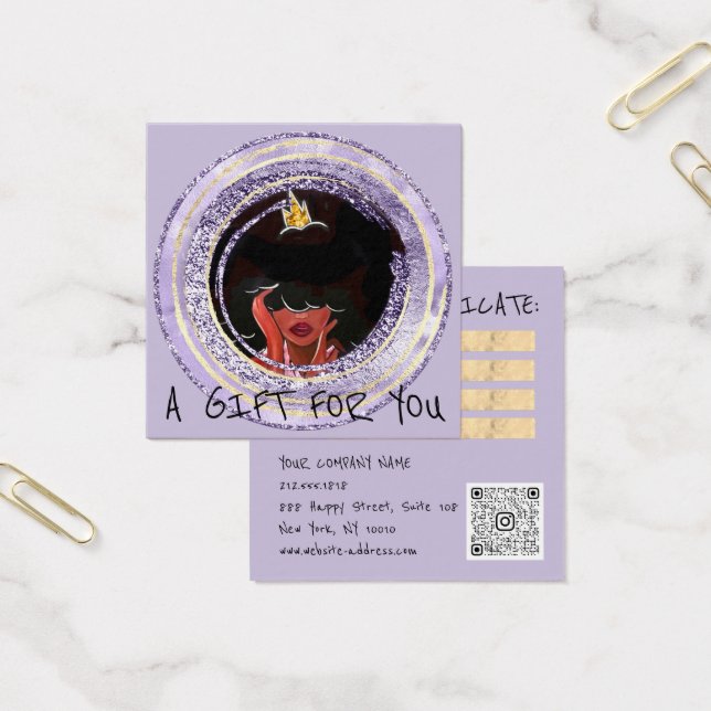 Geschenkzertifikat Nägel Haarfresser Makeup Violet (Büro)