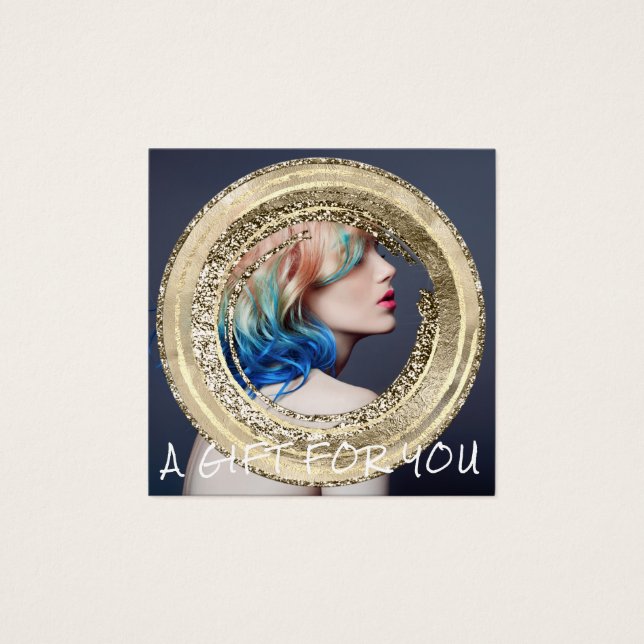 Geschenkzertifikat Nail Haar Makeup QR Logo Foto (Vorderseite)