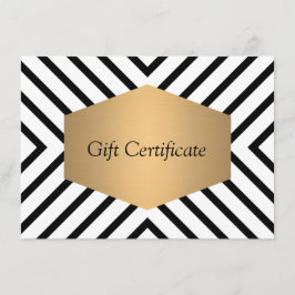 Geschenkzertifikat Retro Mod Schwarz/Weiß-Muster