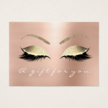 Geschenkzertifikat Rose Blush Gold Lashes Makeup