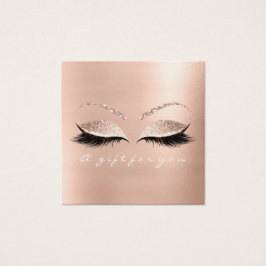 Geschenkzertifikat Rose Glitzer Lashes Makeup Whit
