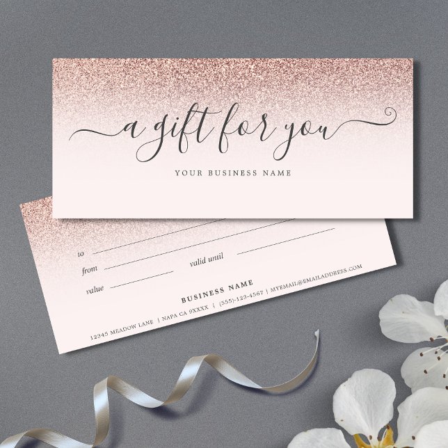 Geschenkzertifikat Rose Gold Ombre (Rose Gold Ombre Gift Certificate)