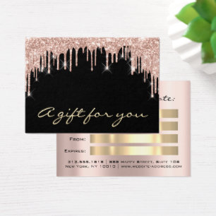 Geschenkzertifikat Rose Tropfen Lashes Makeup Arti