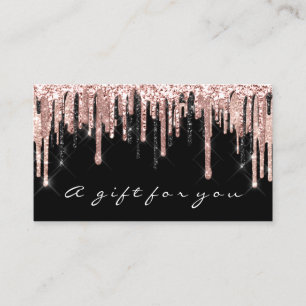 Geschenkzertifikatsnägel Makeup Eyelash Rose Blac Visitenkarte