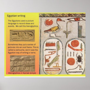 Geschichte, altes Ägypten, ägyptische Piktogramm Poster
