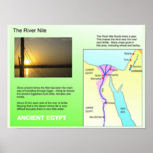 Geschichte, antikes Ägypten, Fluss Nile Poster