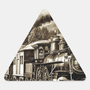 Geschichte der Dampflokomotive-Motor Dreieckiger Aufkleber