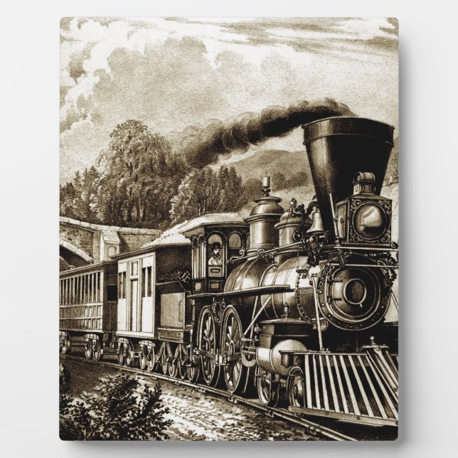 Geschichte der Dampflokomotive-Motor Fotoplatte (Vorderseite)