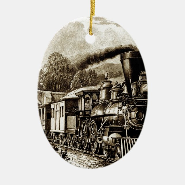 Geschichte der Dampflokomotive-Motor Keramikornament (Vorne)