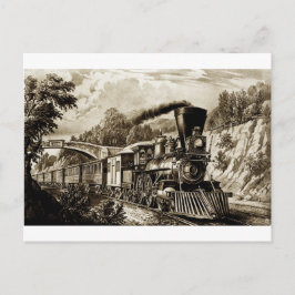 Geschichte der Dampflokomotive-Motor Postkarte