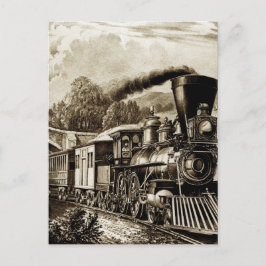 Geschichte der Dampflokomotive-Motor Postkarte