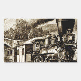 Geschichte der Dampflokomotive-Motor Rechteckiger Aufkleber