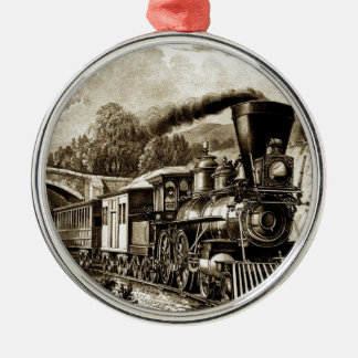 Geschichte der Dampflokomotive-Motor Silbernes Ornament