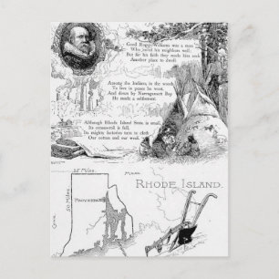 Geschichte der Insel Rhode Postkarte