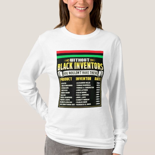 Geschichte der schwarzen Erfinder T-Shirt (Vorderseite)