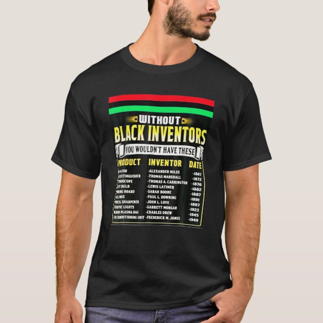 Geschichte der schwarzen Erfinder T-Shirt (Vorderseite)