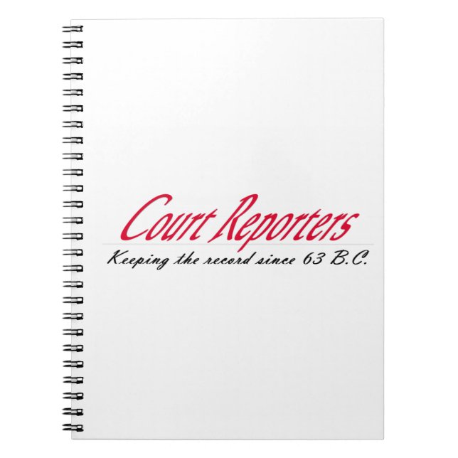 Geschichte des Gerichts-Berichtes Notizblock (Vorderseite)