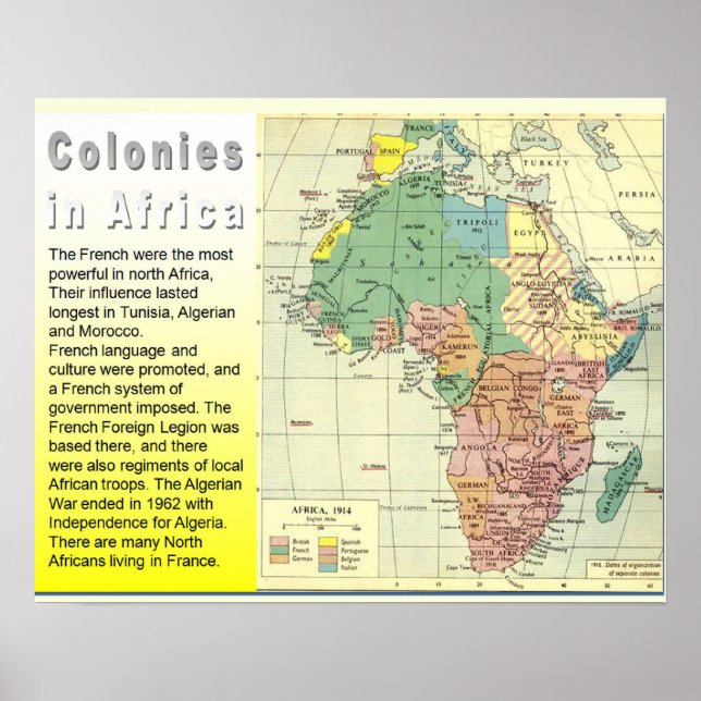 Geschichte, Kolonisation, Kolonien in Afrika Poster (Vorne)
