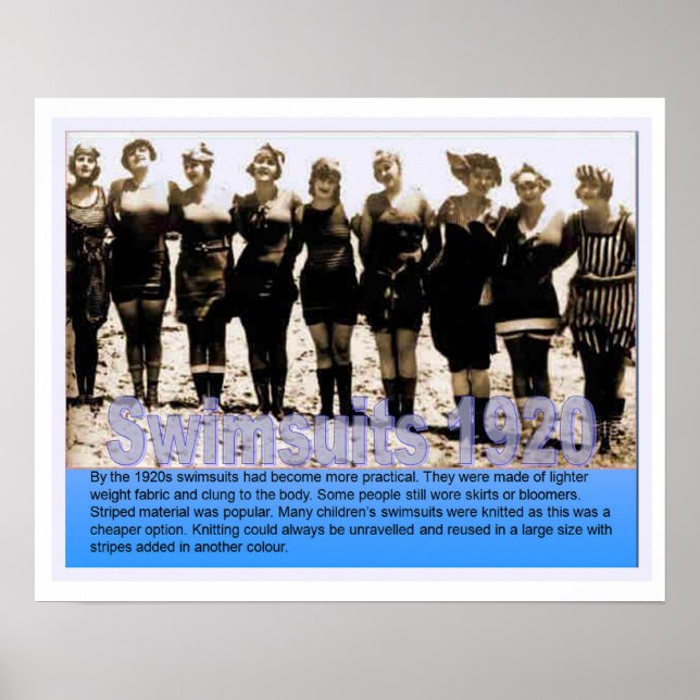 Geschichte, Küste, Swimsuits 1920 Poster (Vorne)