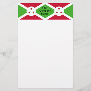Geschichte mit der Flagge Burundis Briefpapier