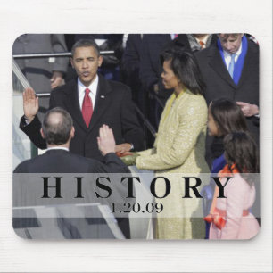 GESCHICHTE: Obama, der in der Zeremonie schwört Mousepad