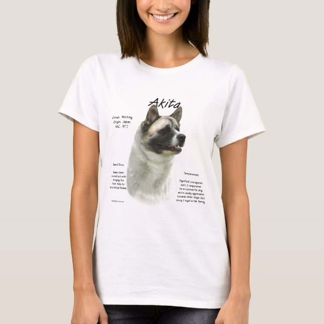 Geschichte Pinto Akita T-Shirt (Vorderseite)