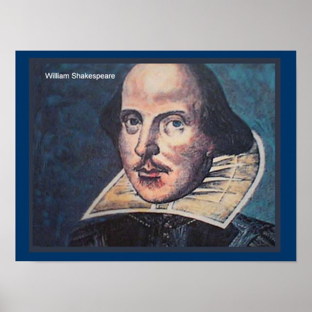 Geschichte, Portrait von William Shakespeare Poster (Vorne)