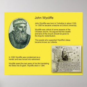 Geschichte, Reformation, John Wycliffe Poster