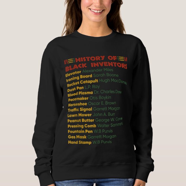 Geschichte schwarzer Erfinder Sweatshirt (Vorderseite)