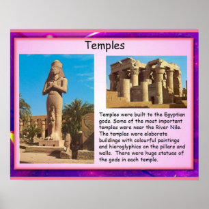 Geschichte, Tempel des alten Ägypten Poster