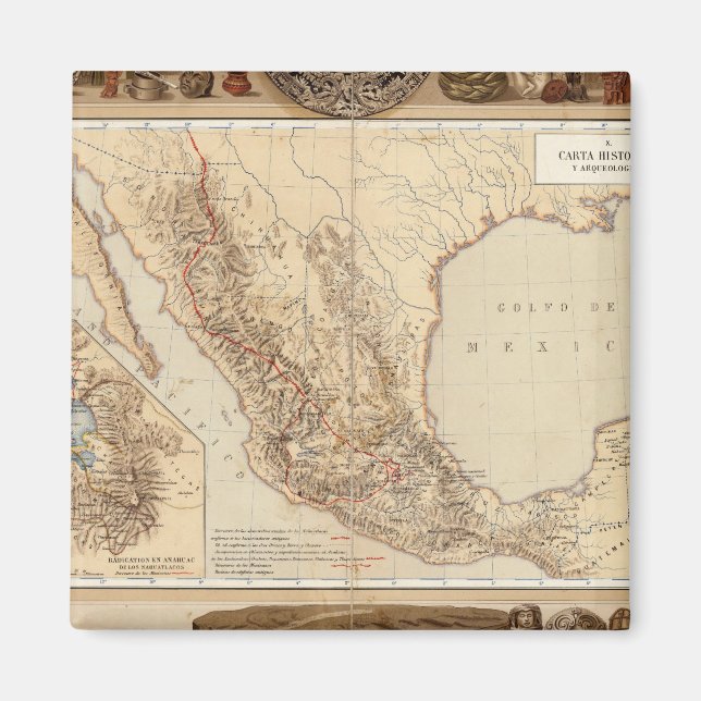 Geschichte und Architektur Mexikos Magnet (Vorne)